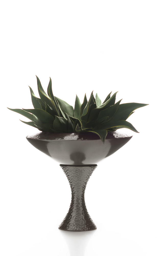 VERANO BOWL WITH BASE - CERAMIC VASE MADE IN ITALY