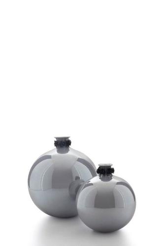 BOMB - VASO IN CERAMICA CON DECORO FLOREALE NERO MADE IN ITALY