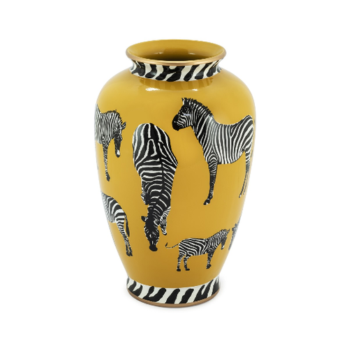 VASO ZEBRA ocra HOME DECOR