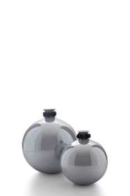 BOMB - VASO IN CERAMICA CON DECORO FLOREALE NERO MADE IN ITALY