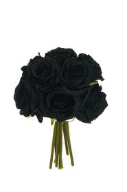 Mazzo rose nere h 25 cm 