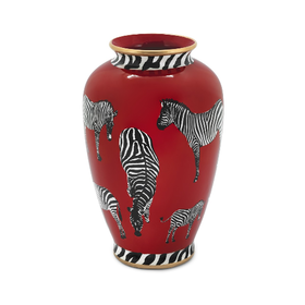 VASO ZEBRA rosso HOME DECOR